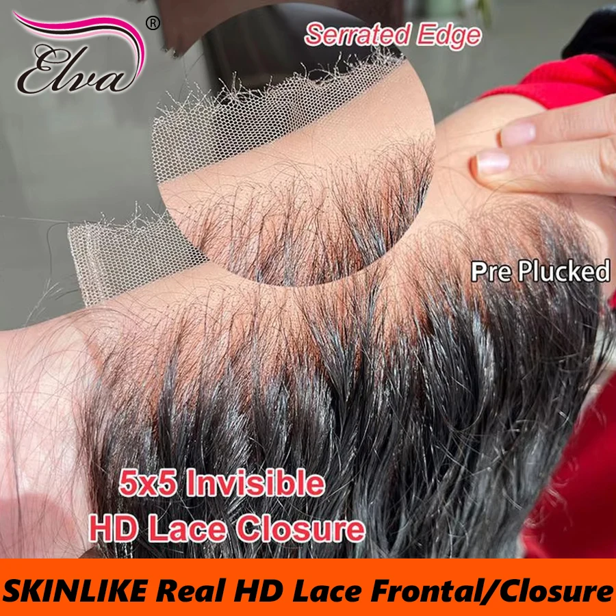 Elva Hair 5X5 Invisible HD Lace Closure Ultra Thin HD Lace Melt Skins Pre Plucked 13x4 13x6 HD Lace Frontal Straight & Body Wave
Elva Hair 5X5 Invisible HD Lace Closure Ultra Thin HD Lace Melt Skins Pre Plucked 13x4 13x6 HD Lace Frontal Straight & Body Wave