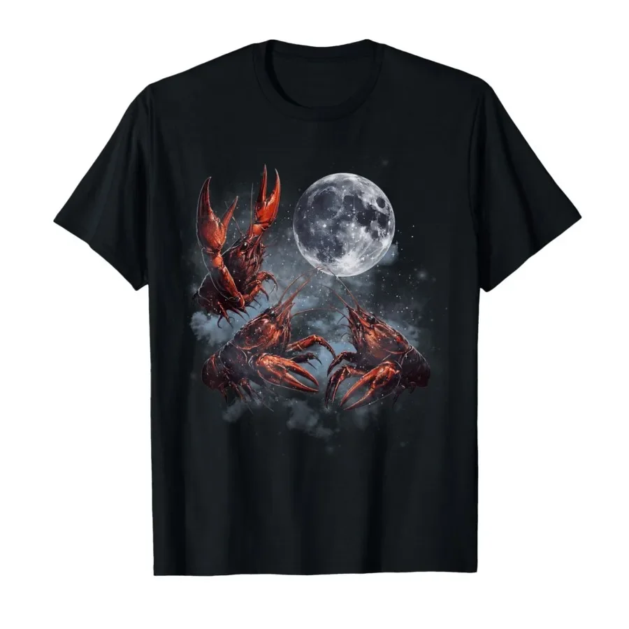 Vintage Three Crawfish Moon Galaxy Space Retro Animal T-shirt For Men Women 100% Cotton T Shirts Short Sleeve Tops 0424-3
Vintage Three Crawfish Moon Galaxy Space Retro Animal T-shirt For Men Women 100% Cotton T Shirts Short Sleeve Tops 0424-3