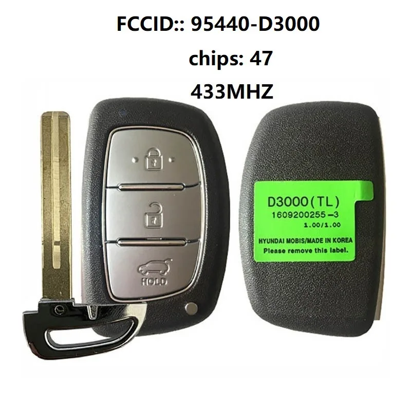 DIYKEY 95440-D3000 ID47 NCF2951X Chip 433MHz Keyless Go Car Remote Key TQ8-FOB-4F11 For Hyundai Tucson 2014 2015 2016 2017 2018
DIYKEY 95440-D3000 ID47 NCF2951X Chip 433MHz Keyless Go Car Remote Key TQ8-FOB-4F11 For Hyundai Tucson 2014 2015 2016 2017 2018