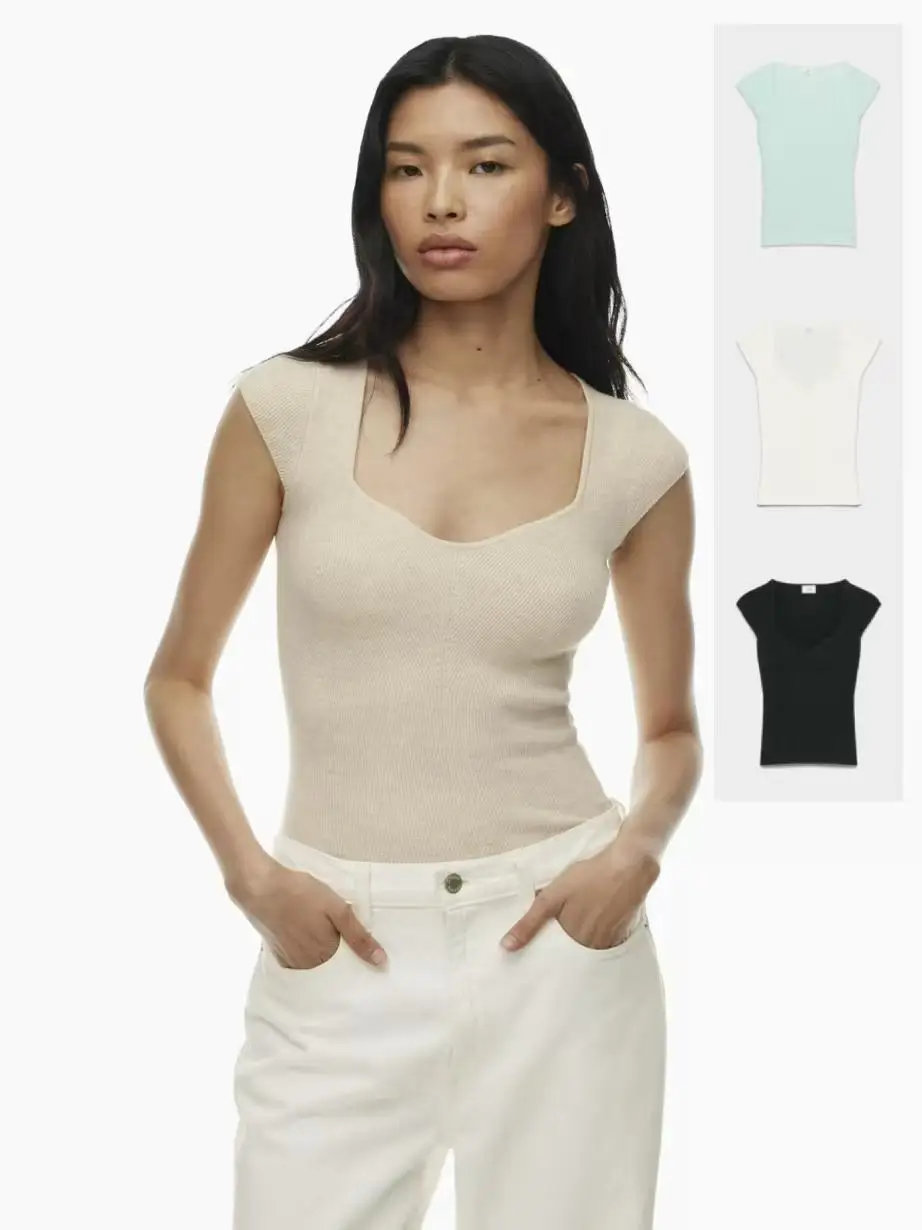 Aritzia Wilfred V-образный вырез, сладкий и обтягивающий французский трикотаж, тонкий женский пуловер с открытыми плечами и короткими рукавами из хлопка и луча
Aritzia Wilfred V-образный вырез, сладкий и обтягивающий французский трикотаж, тонкий женский пуловер с открытыми плечами и короткими рукавами из хлопка и луча