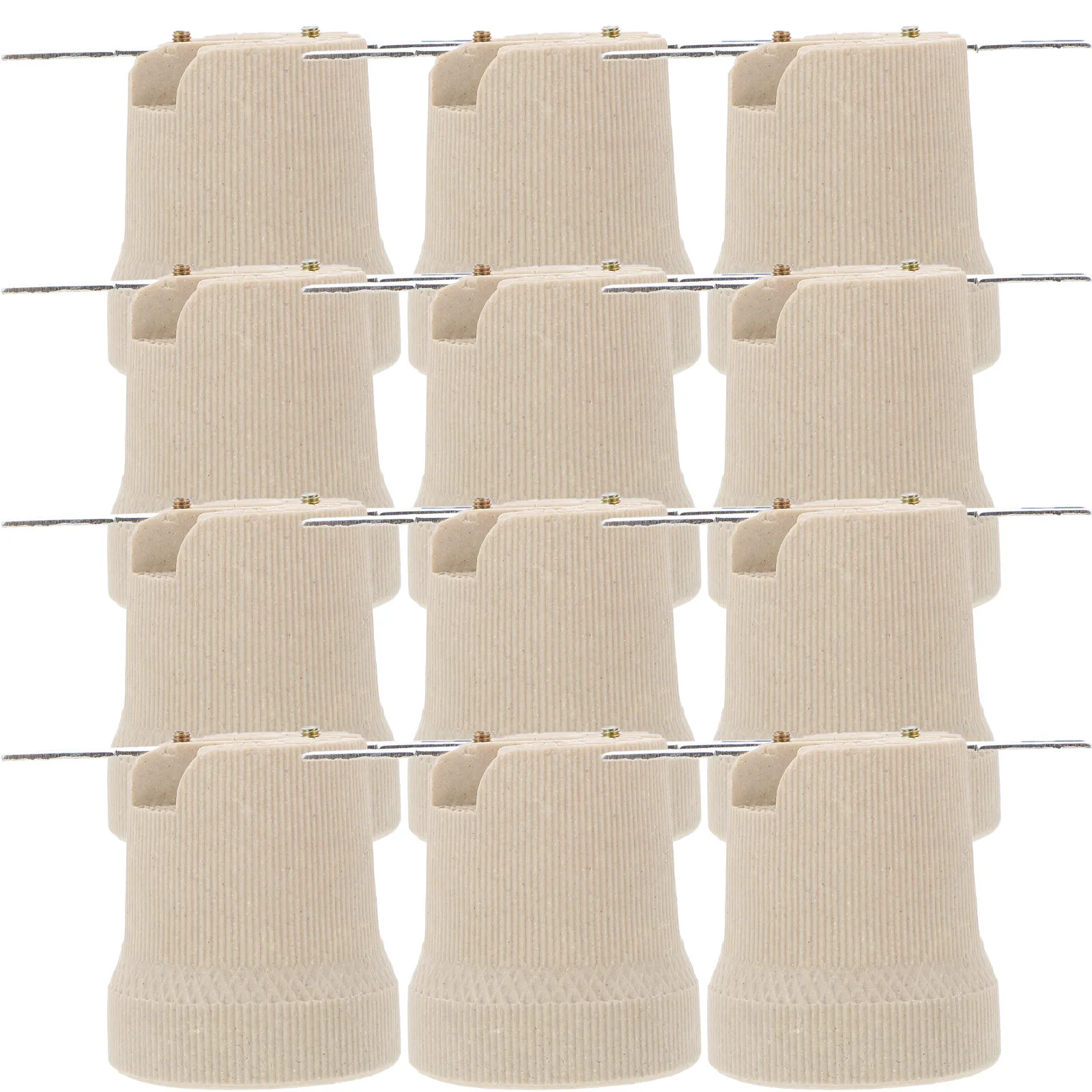 12Pcs E27 Ceramic Lamp Holder Light Socket Threaded Bulb Base Heat Insulation Lamp Replacement Parts for Ceiling Wall Light
12Pcs E27 Ceramic Lamp Holder Light Socket Threaded Bulb Base Heat Insulation Lamp Replacement Parts for Ceiling Wall Light