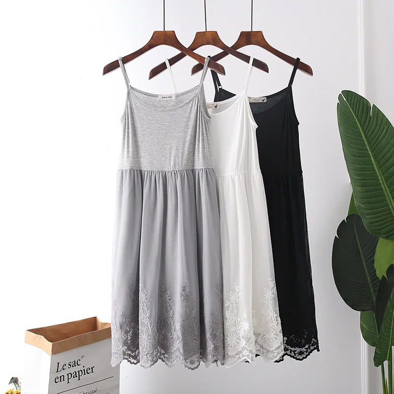 Summer Floral Embroidery Mesh Lace Dress Women Modal Tank Spaghetti Strap Dresses Ladies Sleeveless Bottom Mini Short Vestidos
Summer Floral Embroidery Mesh Lace Dress Women Modal Tank Spaghetti Strap Dresses Ladies Sleeveless Bottom Mini Short Vestidos