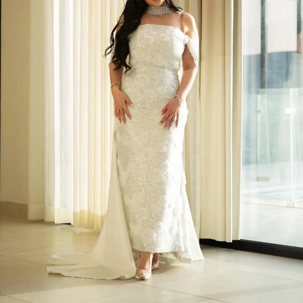 Customized Boat Neck Evening Dresses An-Length Sequined Flowers Appliques Off The Shoulder Midi Prom Gown Long Party Dress
Customized Boat Neck Evening Dresses An-Length Sequined Flowers Appliques Off The Shoulder Midi Prom Gown Long Party Dress
