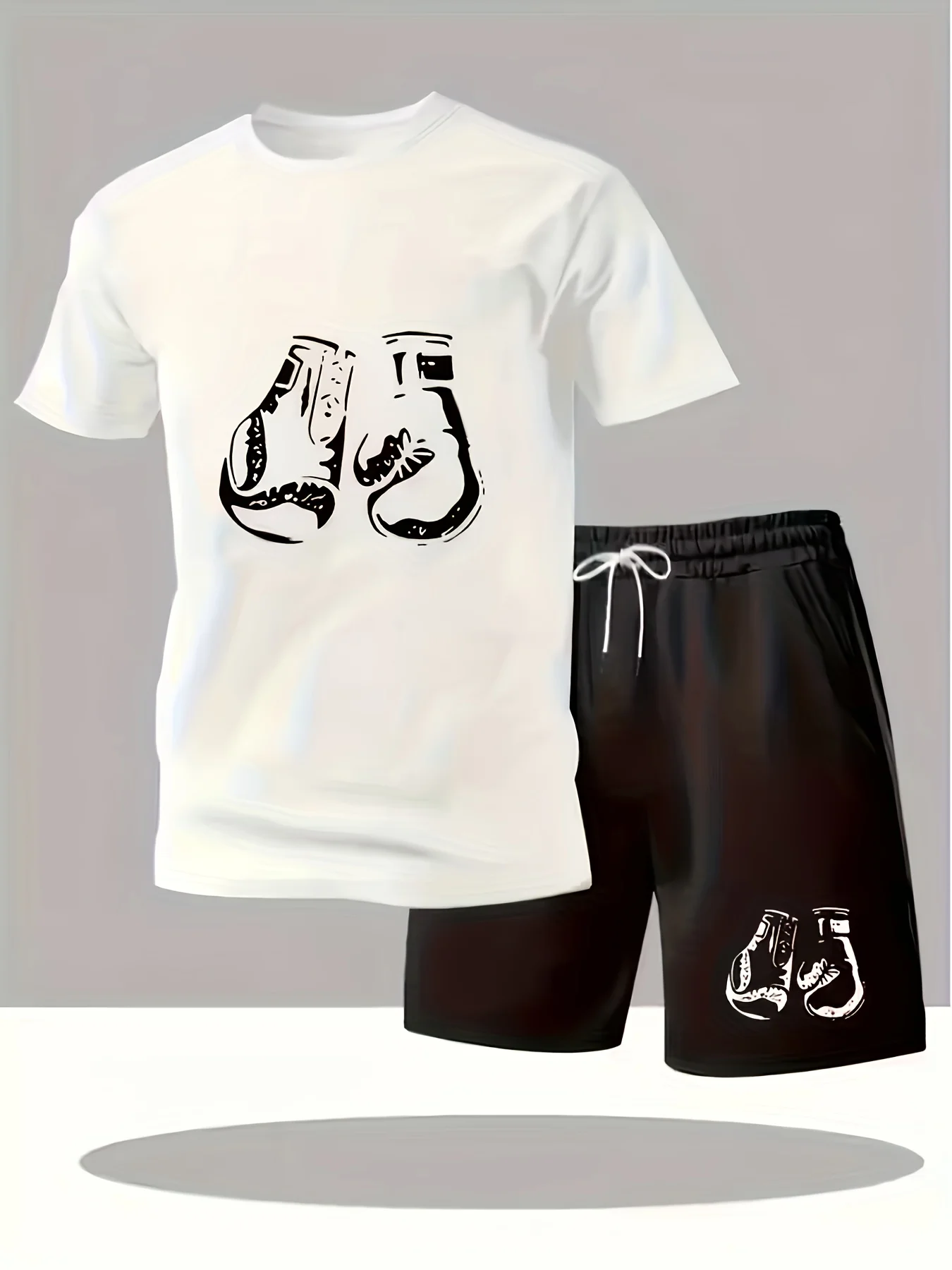 Men's Boxing Glove Print Casual Two-Piece Set | Short Sleeve Crew Neck T-Shirt + Shorts | Comfortable Spring & Summer Outfit
Men's Boxing Glove Print Casual Two-Piece Set | Short Sleeve Crew Neck T-Shirt + Shorts | Comfortable Spring & Summer Outfit