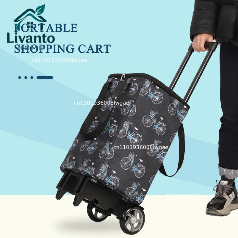 Shopping with Wheels Foldable Insulated Shopping Truck Hand Drawn Cart Portable Trailer Lightweight Shopping Trolley
Shopping with Wheels Foldable Insulated Shopping Truck Hand Drawn Cart Portable Trailer Lightweight Shopping Trolley