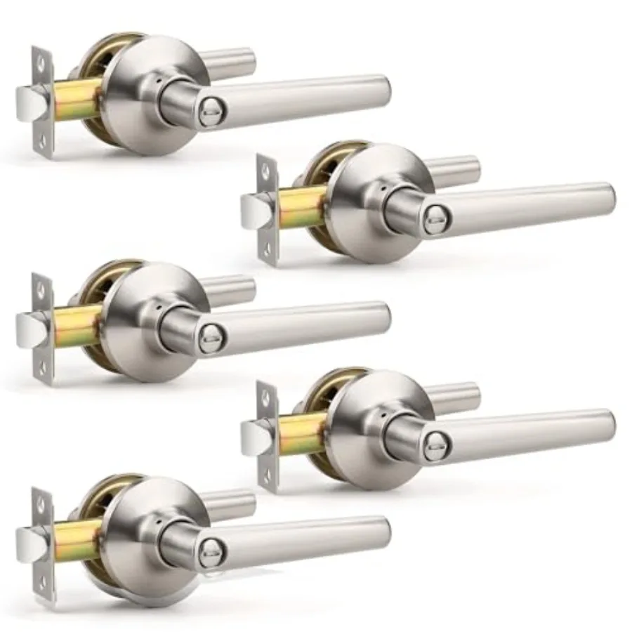 Pack Door Handles, Door Lever with Door Knobs Indoor for Bedroom or Bathroom, Heavy Duty Door Handles Interior with Locks for L
Pack Door Handles, Door Lever with Door Knobs Indoor for Bedroom or Bathroom, Heavy Duty Door Handles Interior with Locks for L