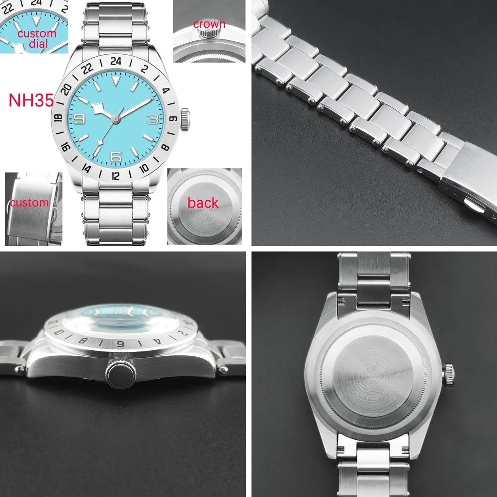 Moq 5 units wholesale price custom logo high quality luxury watch 39mm Men NH35 Automatic Mechanical Watch Sterile
Moq 5 units wholesale price custom logo high quality luxury watch 39mm Men NH35 Automatic Mechanical Watch Sterile