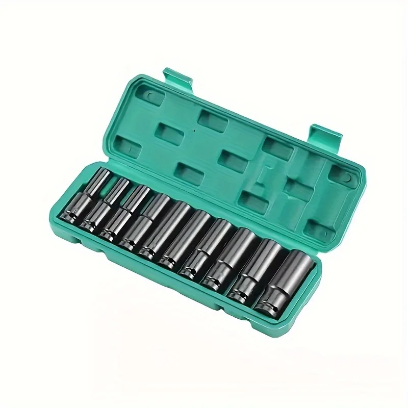 10pcs 1/2 inch 8-24mm Electric Sleeve Tool, Impact Wrench Adapter Hand Tool, Socket Set
10pcs 1/2 inch 8-24mm Electric Sleeve Tool, Impact Wrench Adapter Hand Tool, Socket Set