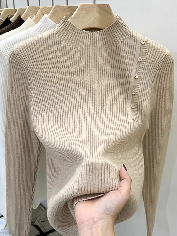 Вязаная базовая кофта Ele для женщин: модный осенне-зимний топ с дизайнерским акцентом, на пуговицах, без бирки
Вязаная базовая кофта Ele для женщин: модный осенне-зимний топ с дизайнерским акцентом, на пуговицах, без бирки