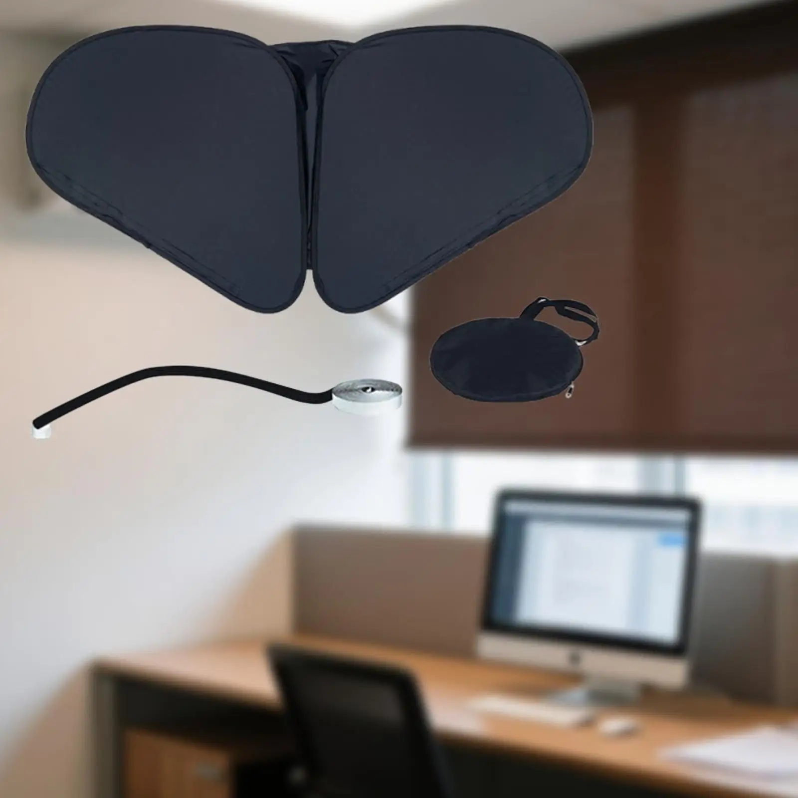 Office Desk Shade Black Rubber Fabric Portable Sun Protection for Corner Type Computer Desk Decor
Office Desk Shade Black Rubber Fabric Portable Sun Protection for Corner Type Computer Desk Decor
