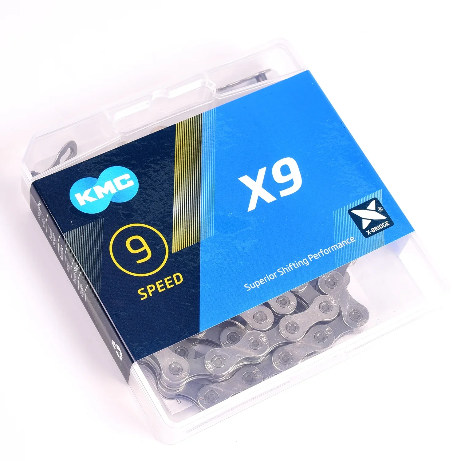 KMC X9 X9.93 MTB Road Bike Silver/Gray Chain 116L 9/18/27 Speed Bicycle Chain Magic Button Mountain Bike Chain
KMC X9 X9.93 MTB Road Bike Silver/Gray Chain 116L 9/18/27 Speed Bicycle Chain Magic Button Mountain Bike Chain