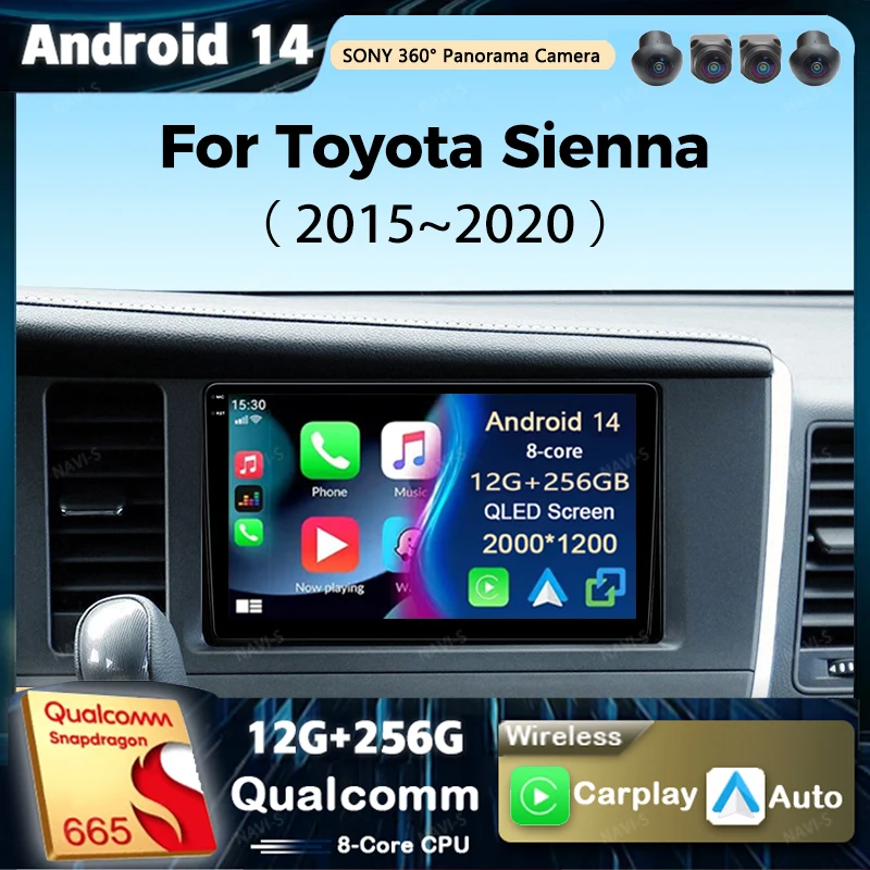 Android 14 Multimedia Player For Toyota Sienna 3 2015-2021 Car Radio 2k Screen Navigation GPS Carplay Stereo Head Unit 48EQ 2din
Android 14 Multimedia Player For Toyota Sienna 3 2015-2021 Car Radio 2k Screen Navigation GPS Carplay Stereo Head Unit 48EQ 2din