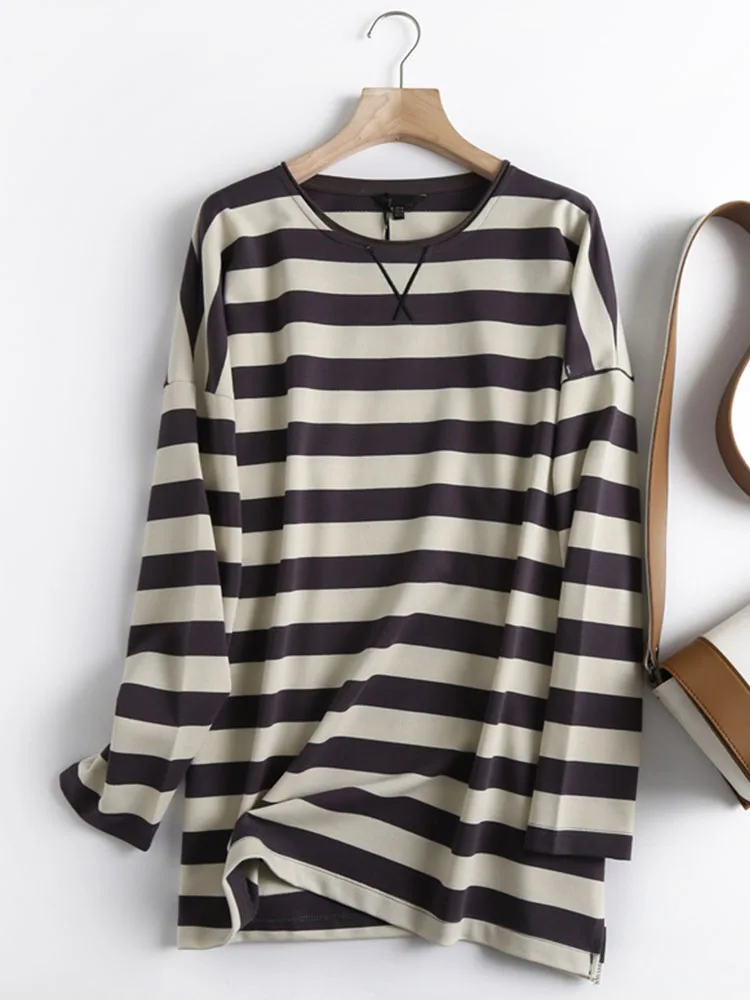 Women High Quality Striped Print Sweatshirts Long Sleeve O Neck Loose Pullovers Female Tops
Women High Quality Striped Print Sweatshirts Long Sleeve O Neck Loose Pullovers Female Tops