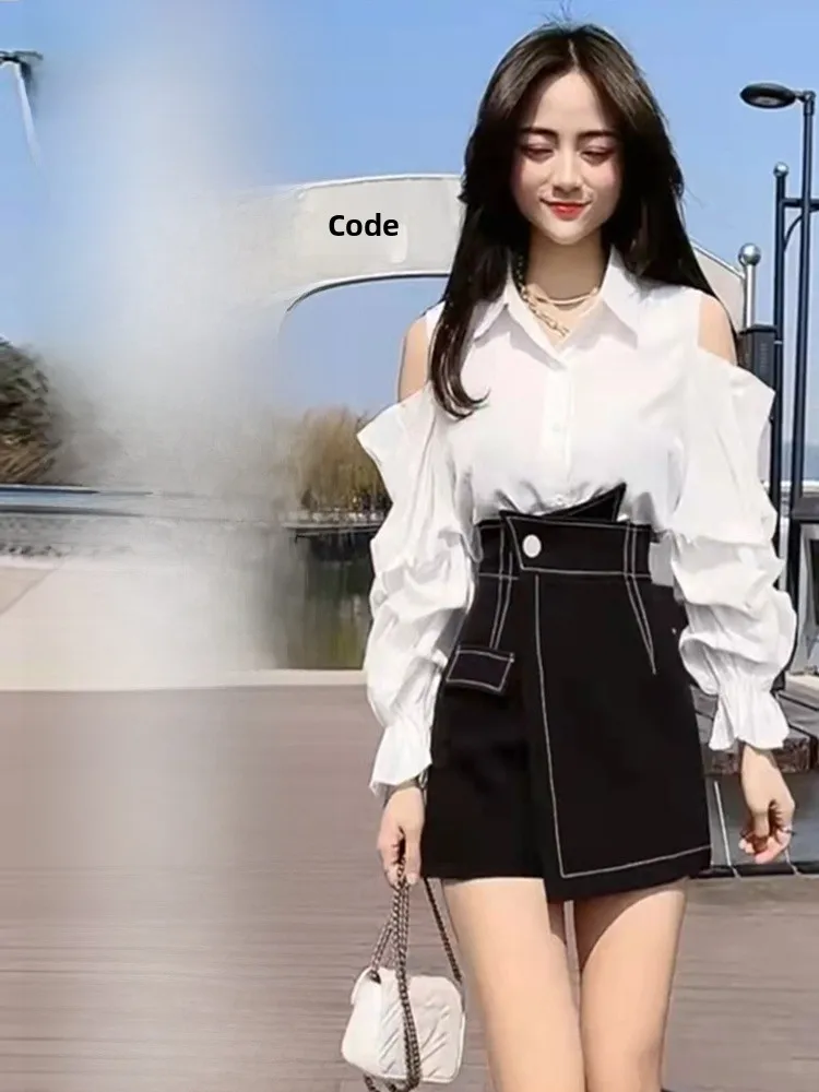 Summer Luxury Lightweight Set Women's Shoulder Bared Thin Fashionable Shirt Asymmetrical High Waist Retro Pants Two Piece Set
Summer Luxury Lightweight Set Women's Shoulder Bared Thin Fashionable Shirt Asymmetrical High Waist Retro Pants Two Piece Set
