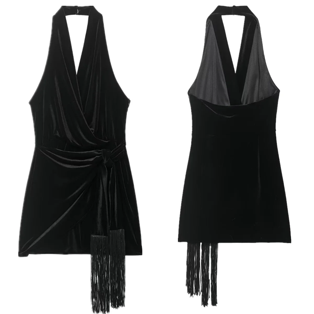 Jenny&Dave French Elegant Winter V-neck Halter Velvet Tassels Mini Dress Christmas Dress Elegant Party Dresses Womens Dresses Ve
Jenny&Dave French Elegant Winter V-neck Halter Velvet Tassels Mini Dress Christmas Dress Elegant Party Dresses Womens Dresses Ve