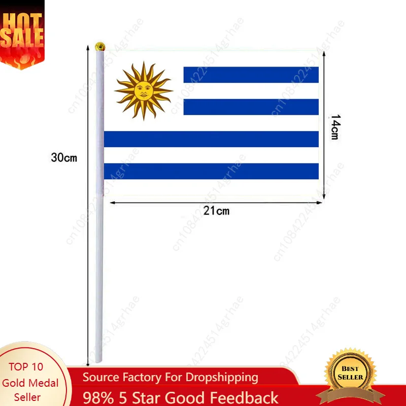 Уругвайский ручной флаг, флаг Уругвай, маленькие мини-ручные флаги, 10 шт., 14x21 см, Кубок мира, поддержка спортивных мероприятий, ручной флаг
Уругвайский ручной флаг, флаг Уругвай, маленькие мини-ручные флаги, 10 шт., 14x21 см, Кубок мира, поддержка спортивных мероприятий, ручной флаг