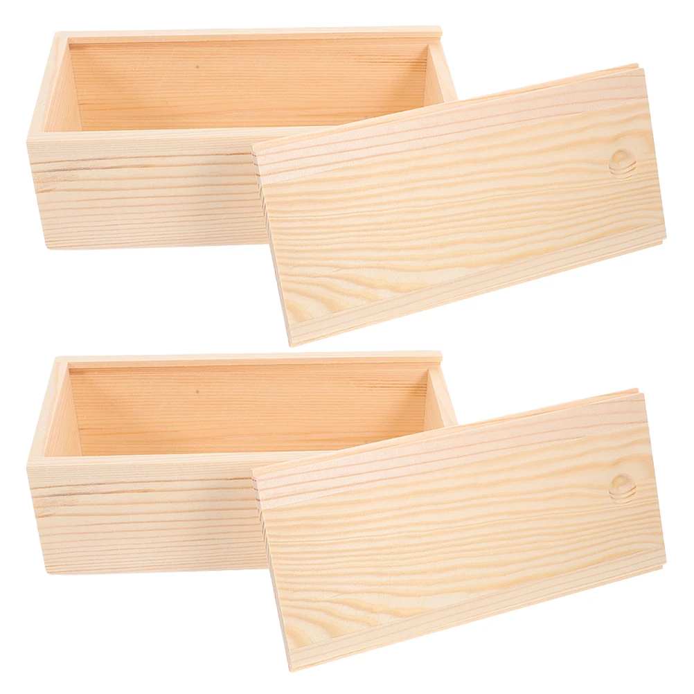 2pcs Pine Wood Sliding Lid Storage Boxes Unfinished Craft Keepsake Box for Jewelry ganizer Small Wooden Crates for Storage
2pcs Pine Wood Sliding Lid Storage Boxes Unfinished Craft Keepsake Box for Jewelry ganizer Small Wooden Crates for Storage