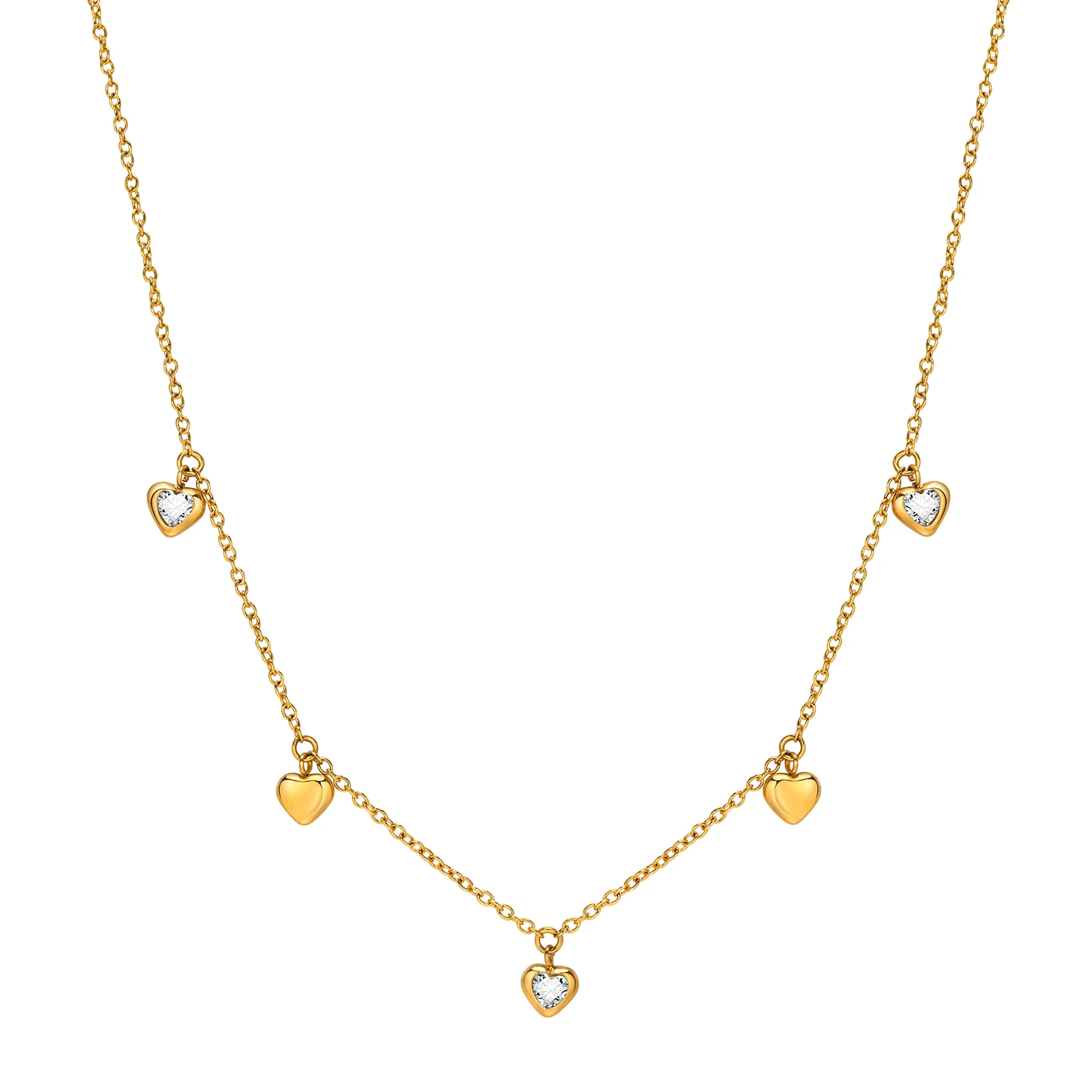 Cubic Zirconia Heart Dangling Necklace Adjustable, Stainless Steel Women Clavicle Necklace Charm Gift
Cubic Zirconia Heart Dangling Necklace Adjustable, Stainless Steel Women Clavicle Necklace Charm Gift