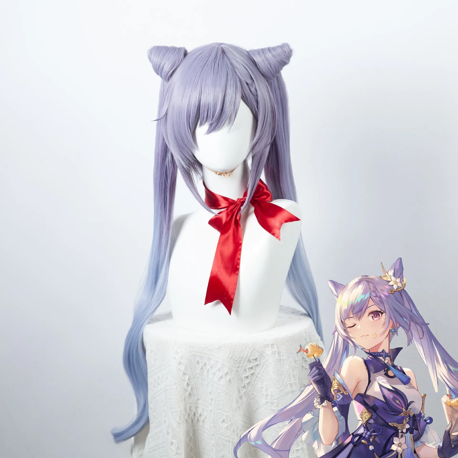 Genshin Impact Thundering Rain Keqing Mixed Gray And Purple Gradient Double Braids Horn Bun Cosplay Wig
Genshin Impact Thundering Rain Keqing Mixed Gray And Purple Gradient Double Braids Horn Bun Cosplay Wig
