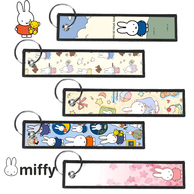 Miffys Embroidery Key Fob KeyChains Woman Cartoon Key Tags Kawaii Keychain Portable Cute Keyring Female Key Holder Birthday Gift
Miffys Embroidery Key Fob KeyChains Woman Cartoon Key Tags Kawaii Keychain Portable Cute Keyring Female Key Holder Birthday Gift