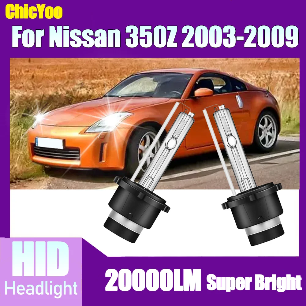 2PCS 6000K White Super Bright 20000LM High Power D2S Xenon Headlight Bubs Xenon 35W Car Lights 12V 24V For Nissan 350Z 2003-2009
2PCS 6000K White Super Bright 20000LM High Power D2S Xenon Headlight Bubs Xenon 35W Car Lights 12V 24V For Nissan 350Z 2003-2009