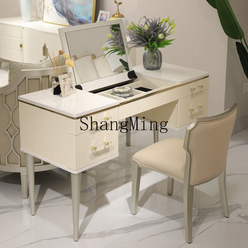 LXY light luxury solid wood dresser home bedroom Internet celebrity dressing table table stool combination
LXY light luxury solid wood dresser home bedroom Internet celebrity dressing table table stool combination