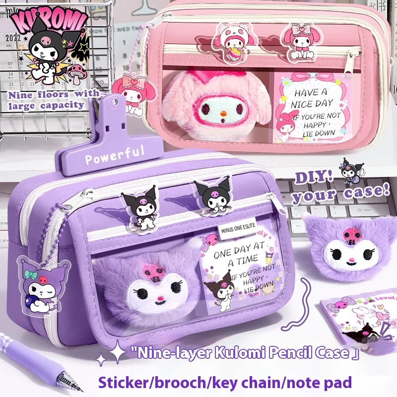 MINISO Kuromi Pencil Case Girls 2024 New Model Ultra-Large Capacity Beautiful Creative Pencil Case Student Cosmetic Bag Gift
MINISO Kuromi Pencil Case Girls 2024 New Model Ultra-Large Capacity Beautiful Creative Pencil Case Student Cosmetic Bag Gift