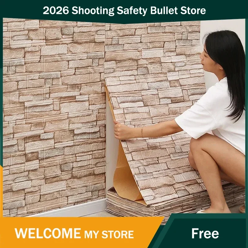 3D Self-Adhesive Wallpaper 70cm*1/5/10m Continuous Waterproof Brick Wall Stickers Living Room Bedroom Children's Room Home Dec
3D Self-Adhesive Wallpaper 70cm*1/5/10m Continuous Waterproof Brick Wall Stickers Living Room Bedroom Children's Room Home Dec