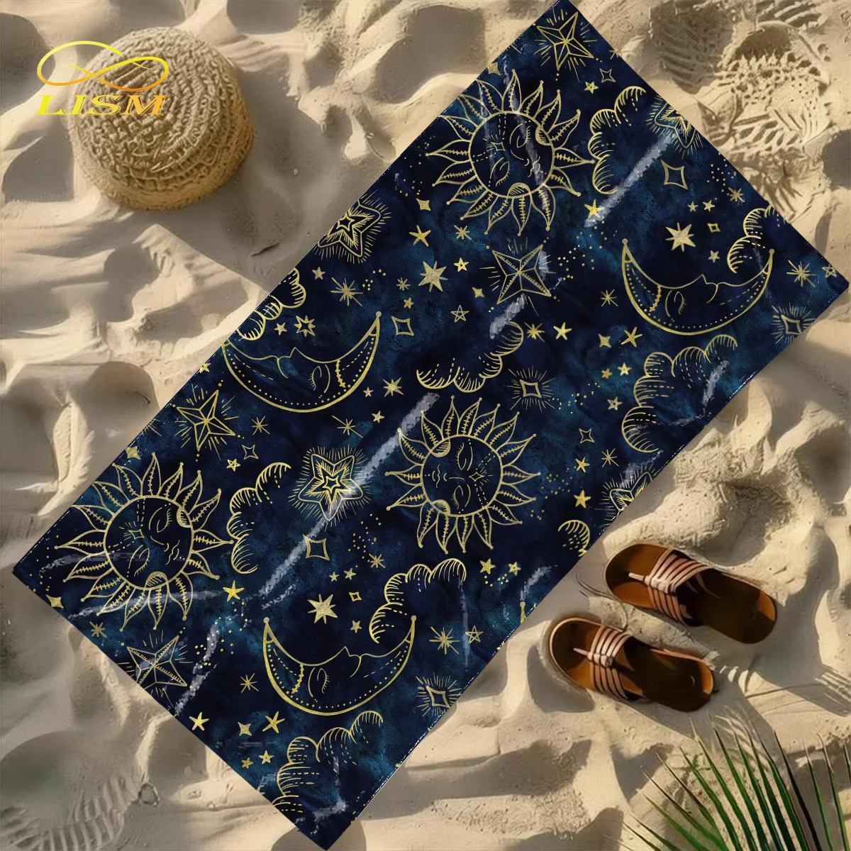 LISM 1pc Sun and Moon Beach Towel-Oversized, Absorbent Microfiber, Quick Dry, Ideal for Travel, Swimming, Surfing Bath Towel
LISM 1pc Sun and Moon Beach Towel-Oversized, Absorbent Microfiber, Quick Dry, Ideal for Travel, Swimming, Surfing Bath Towel