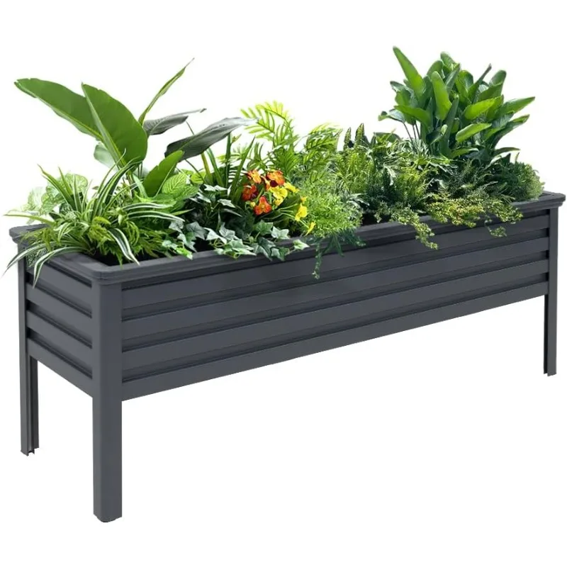 Large Elevated Aluminum Alloy Raised Garden Bed with Legs, 79" x 24" x 32" Tall Elevated Planter Box, Metal Garden Bed Pot
Large Elevated Aluminum Alloy Raised Garden Bed with Legs, 79" x 24" x 32" Tall Elevated Planter Box, Metal Garden Bed Pot