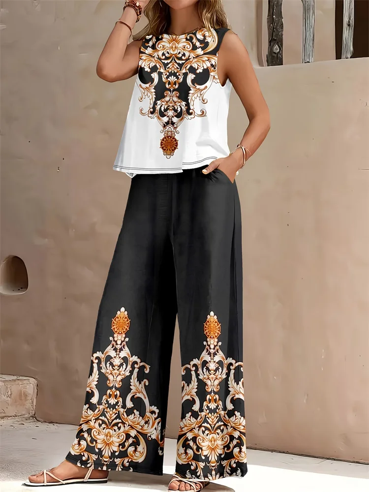 Harajuku Street Повседневный модный женский комплект из 2 предметов, топ без рукавов с круглым вырезом и 3D принтом Peris и повседневные брюки S-XL
Harajuku Street Повседневный модный женский комплект из 2 предметов, топ без рукавов с круглым вырезом и 3D принтом Peris и повседневные брюки S-XL