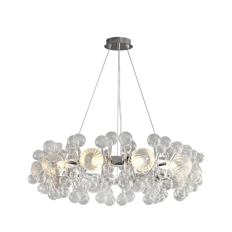Modern Transparent Glass Simple Stainless Steel Circular Living Room Lamp High-end LED Lobby Dining Room and Study Pendant Lamp
Modern Transparent Glass Simple Stainless Steel Circular Living Room Lamp High-end LED Lobby Dining Room and Study Pendant Lamp
