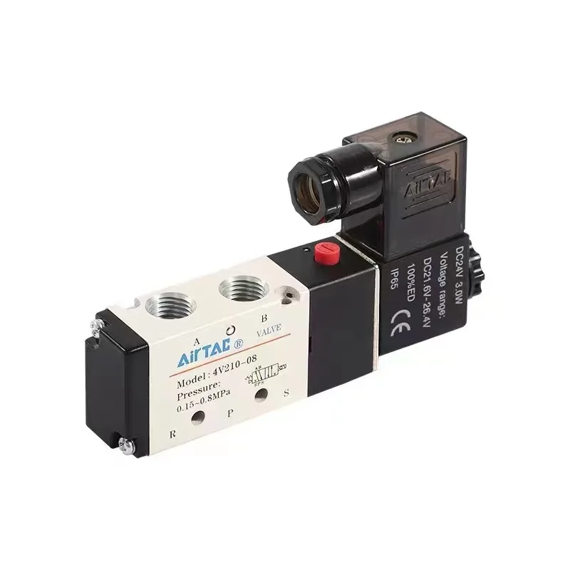 AIRTAC Original Pneumatic 5/2 Way Solenoid Valve 4V110-06 4V210-08 4V310-10 4V410-15 12V 24V 110V 220V Direction Control Valve
AIRTAC Original Pneumatic 5/2 Way Solenoid Valve 4V110-06 4V210-08 4V310-10 4V410-15 12V 24V 110V 220V Direction Control Valve