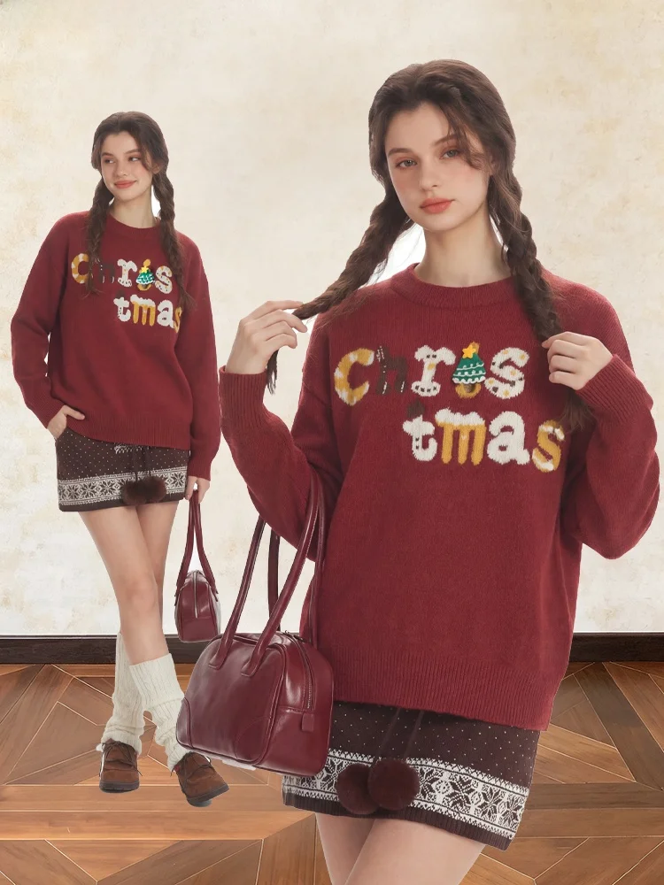 Красный свободный женский вязаный свитер с круглым вырезом, с вышивкой букв ALL MY Design, теплый зимний, модный, для пар и студентов
Красный свободный женский вязаный свитер с круглым вырезом, с вышивкой букв ALL MY Design, теплый зимний, модный, для пар и студентов