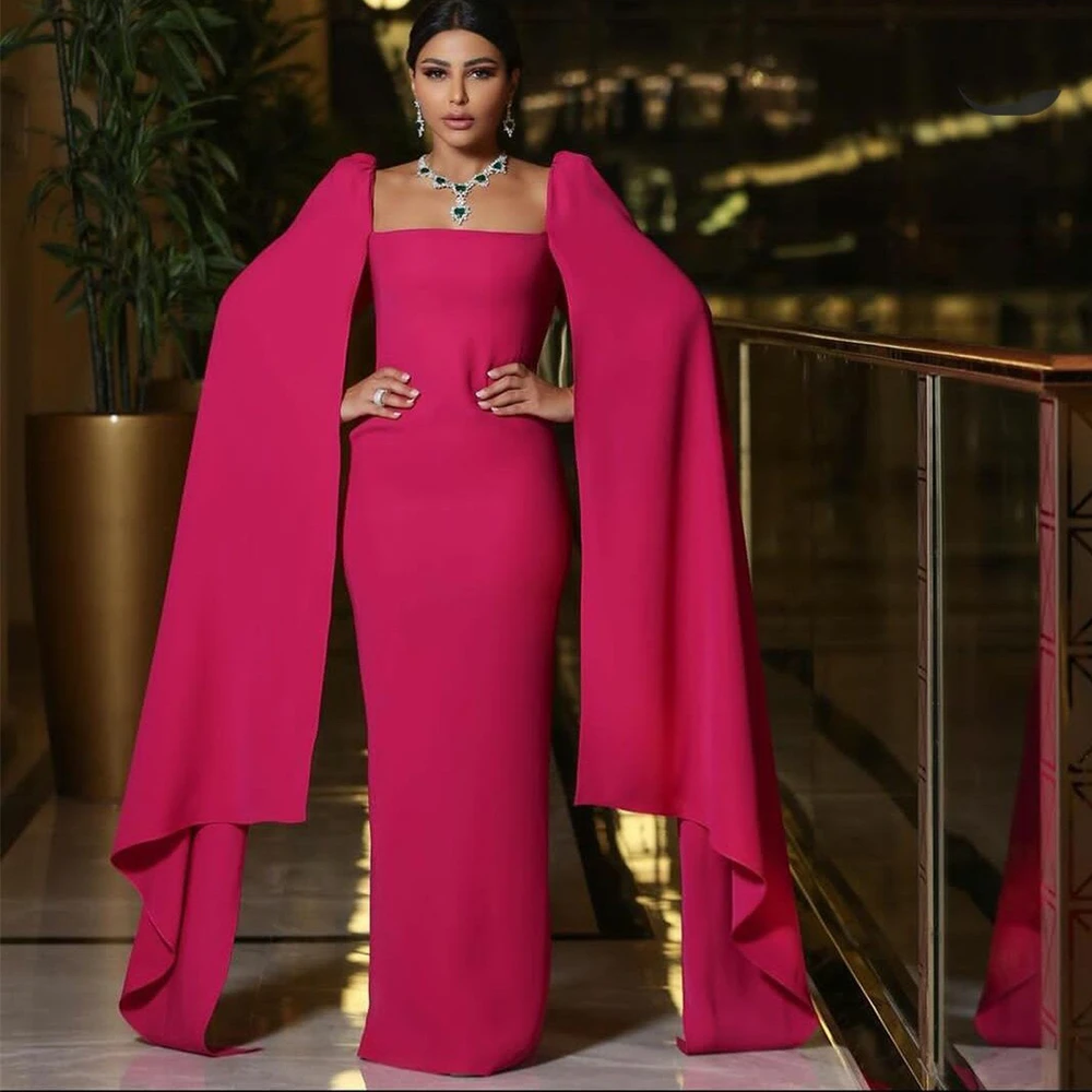 Elegant Fuchsia Square Collar Satin Sheath Formal Occasion Prom Dresses Long Floor-length Women Evening Party
Elegant Fuchsia Square Collar Satin Sheath Formal Occasion Prom Dresses Long Floor-length Women Evening Party