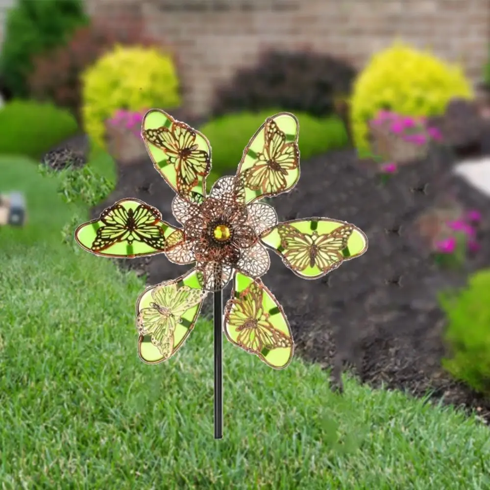 Metal Windmill Spinner Sculpture Luminous Effect Butterfly Pattern Flower Pinwheel Rotating Wind Rotator Lawn
Metal Windmill Spinner Sculpture Luminous Effect Butterfly Pattern Flower Pinwheel Rotating Wind Rotator Lawn