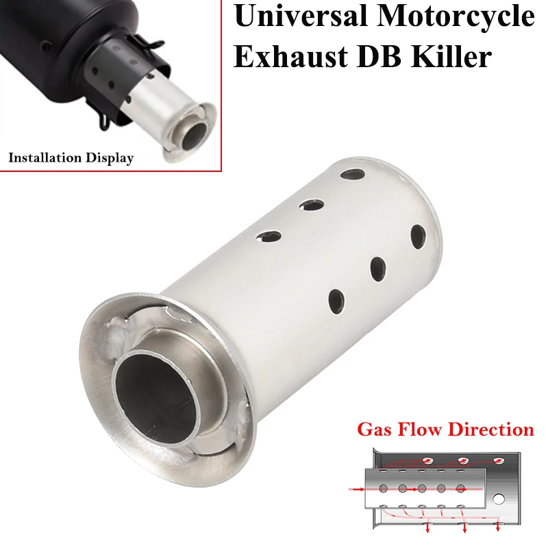 51mm 60mm 63mm Universal Motorcycle Exhaust Escape Systems Silencer Muffler Link Pipe Enhance DB Killer Eliminate Reduce Noise
51mm 60mm 63mm Universal Motorcycle Exhaust Escape Systems Silencer Muffler Link Pipe Enhance DB Killer Eliminate Reduce Noise