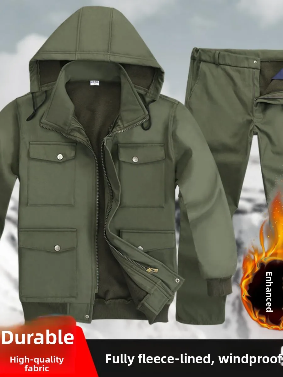 Men's Workwear Fce Lined Thiened Winter Set Anti Wear Welding Site Labor Protection Clothing Cotton Blend Fabric Cold Re...
Men's Workwear Fce Lined Thiened Winter Set Anti Wear Welding Site Labor Protection Clothing Cotton Blend Fabric Cold Re...