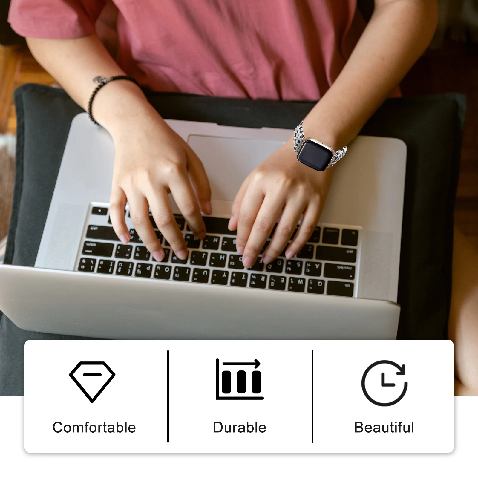 Floral Printed Watch Band Elastic Cloth Watch Strap Replacement for Men Women Comfortable Lightweight Breathable Wristband
Floral Printed Watch Band Elastic Cloth Watch Strap Replacement for Men Women Comfortable Lightweight Breathable Wristband