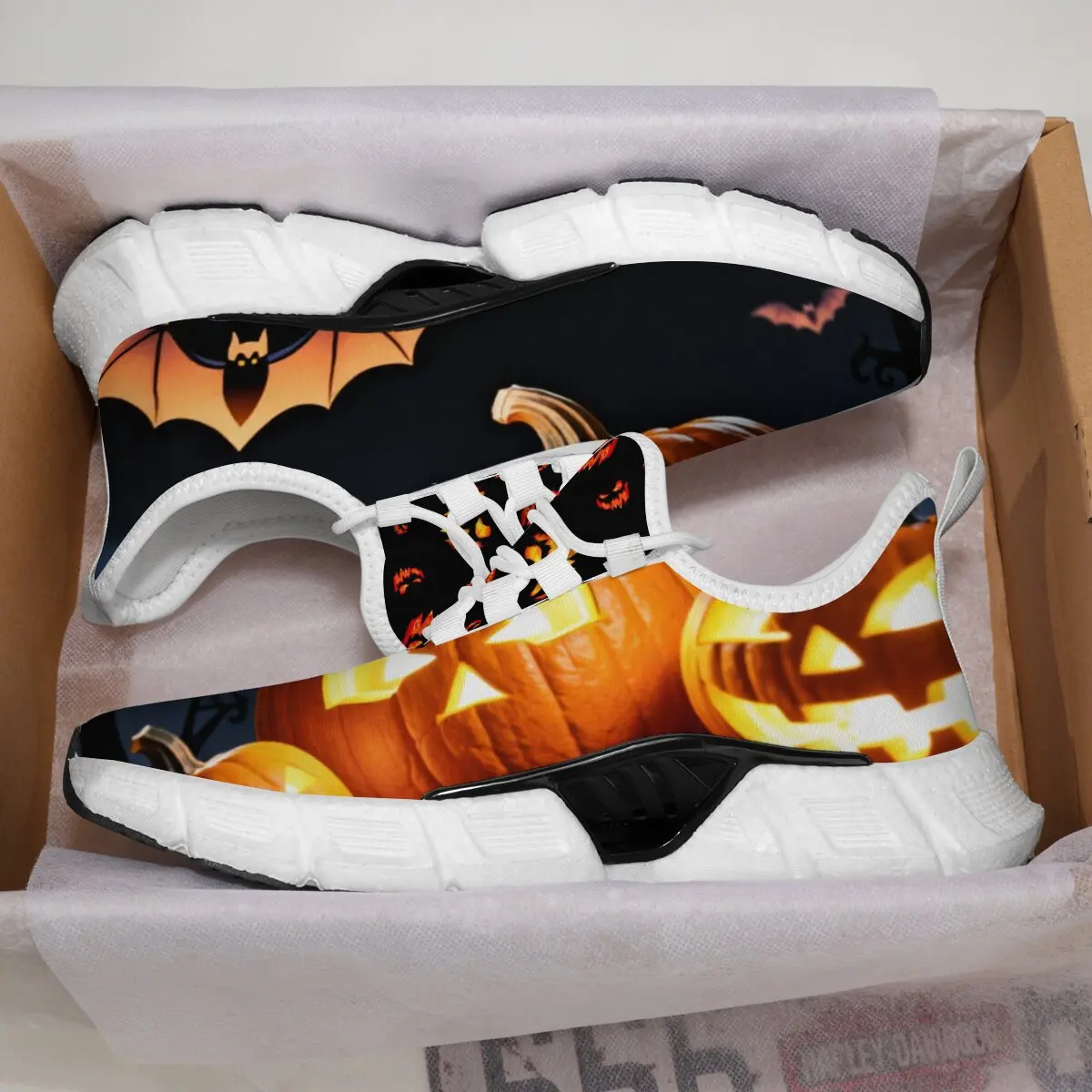 New Lace-up Children's Flat Casual Sports Shoes with A Festive Horror Style and Funny Bat Pumpkin Ghost Pattern Design
New Lace-up Children's Flat Casual Sports Shoes with A Festive Horror Style and Funny Bat Pumpkin Ghost Pattern Design