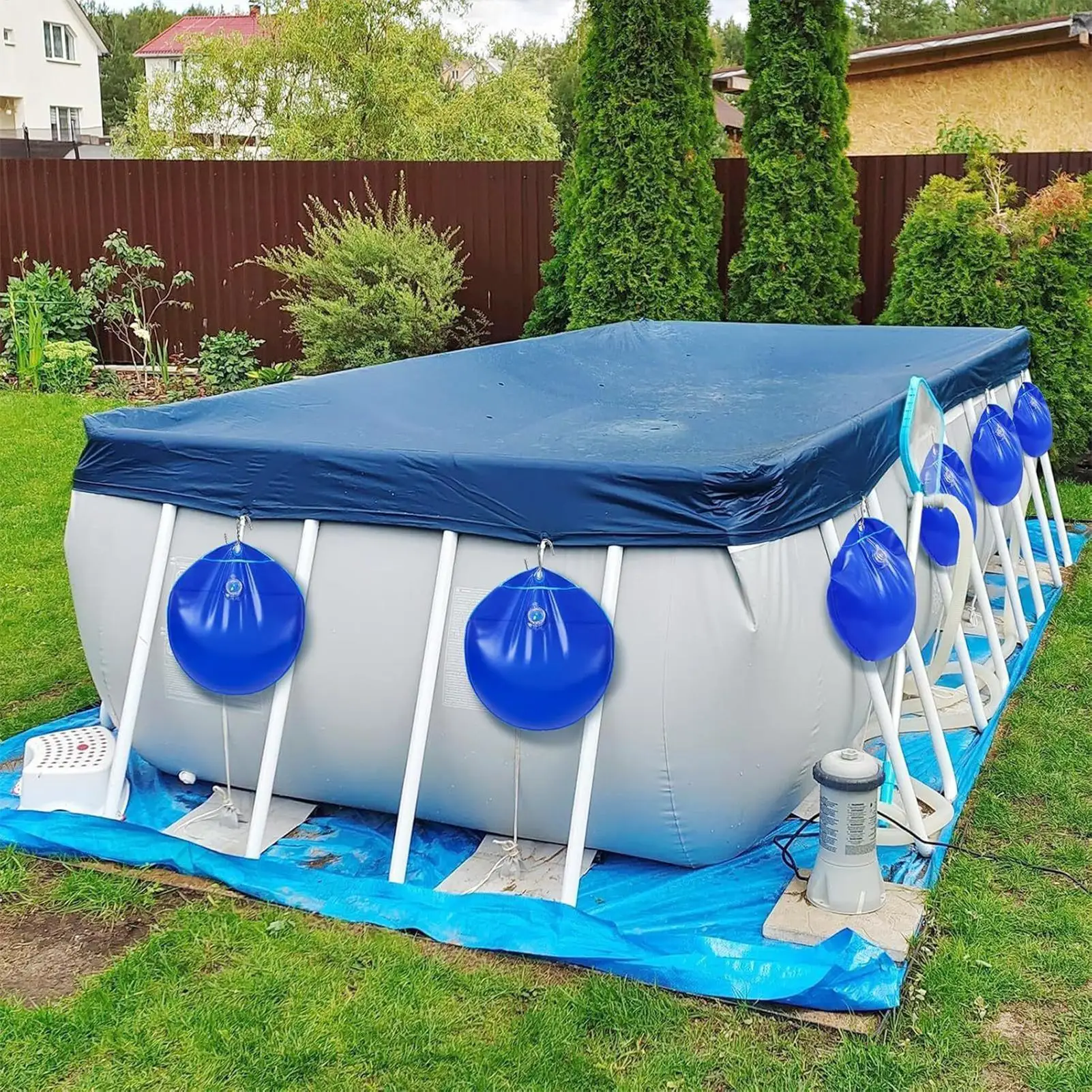 Pool Cover Weights 10 Pieces Water Bags With Buckle For Pool Thickened Tub Weights For Poolside Backyard Garden Winter Ground
Pool Cover Weights 10 Pieces Water Bags With Buckle For Pool Thickened Tub Weights For Poolside Backyard Garden Winter Ground