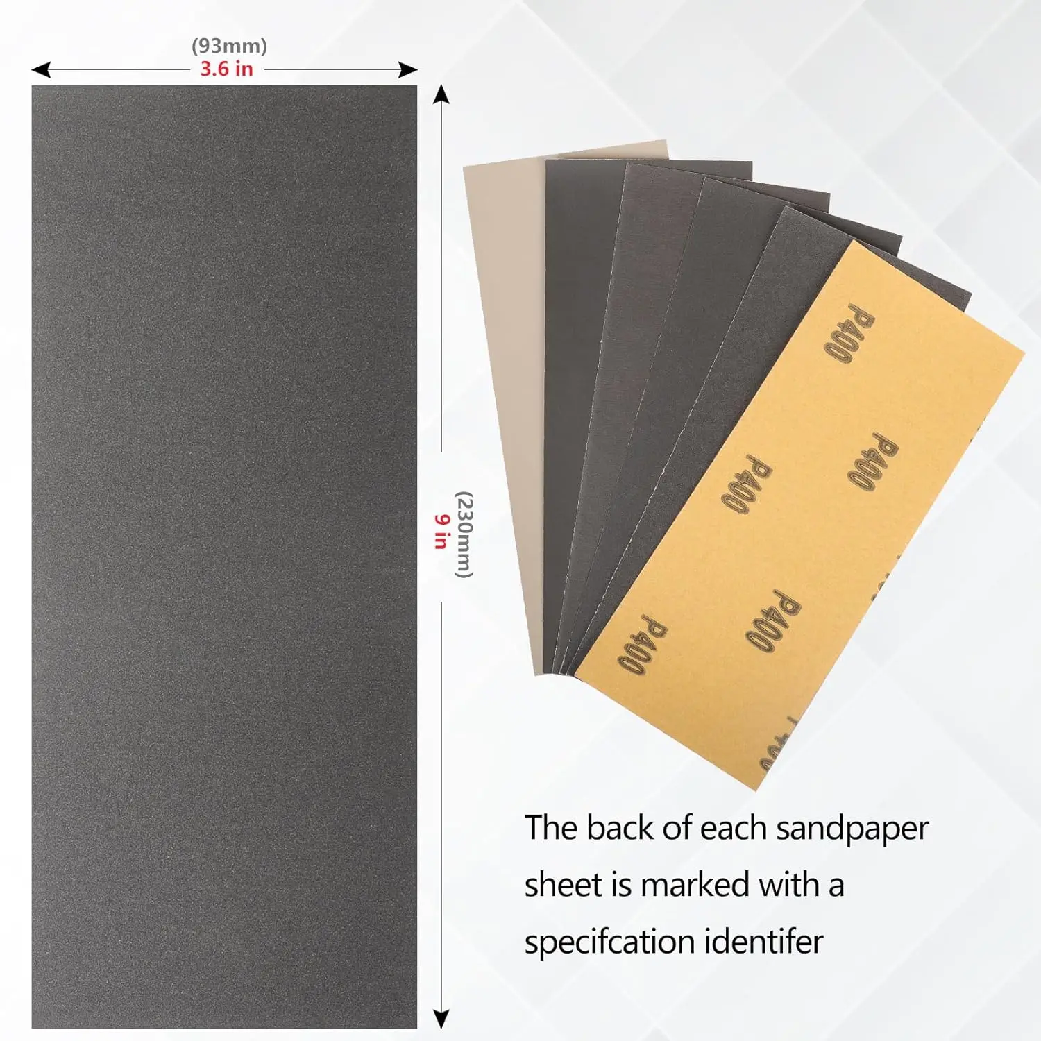 34 Pcs 3X4 Inch Sponge Sandpaper with 3.6X9 Inch Wet Dry Sandpapers Assortment Kit for Polishing and Sanding Metal Car
34 Pcs 3X4 Inch Sponge Sandpaper with 3.6X9 Inch Wet Dry Sandpapers Assortment Kit for Polishing and Sanding Metal Car 
