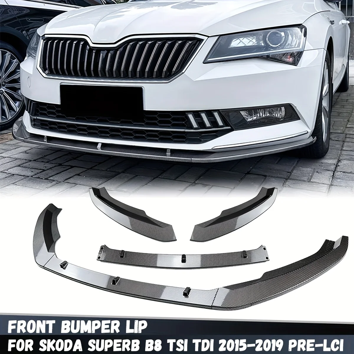 Car Front Bumper Lip Spoiler Splitter For Skoda Superb III 3V3 3V5 B8 TSI TDI 2015-2019 PRE-Lci Front Diffuser
Car Front Bumper Lip Spoiler Splitter For Skoda Superb III 3V3 3V5 B8 TSI TDI 2015-2019 PRE-Lci Front Diffuser