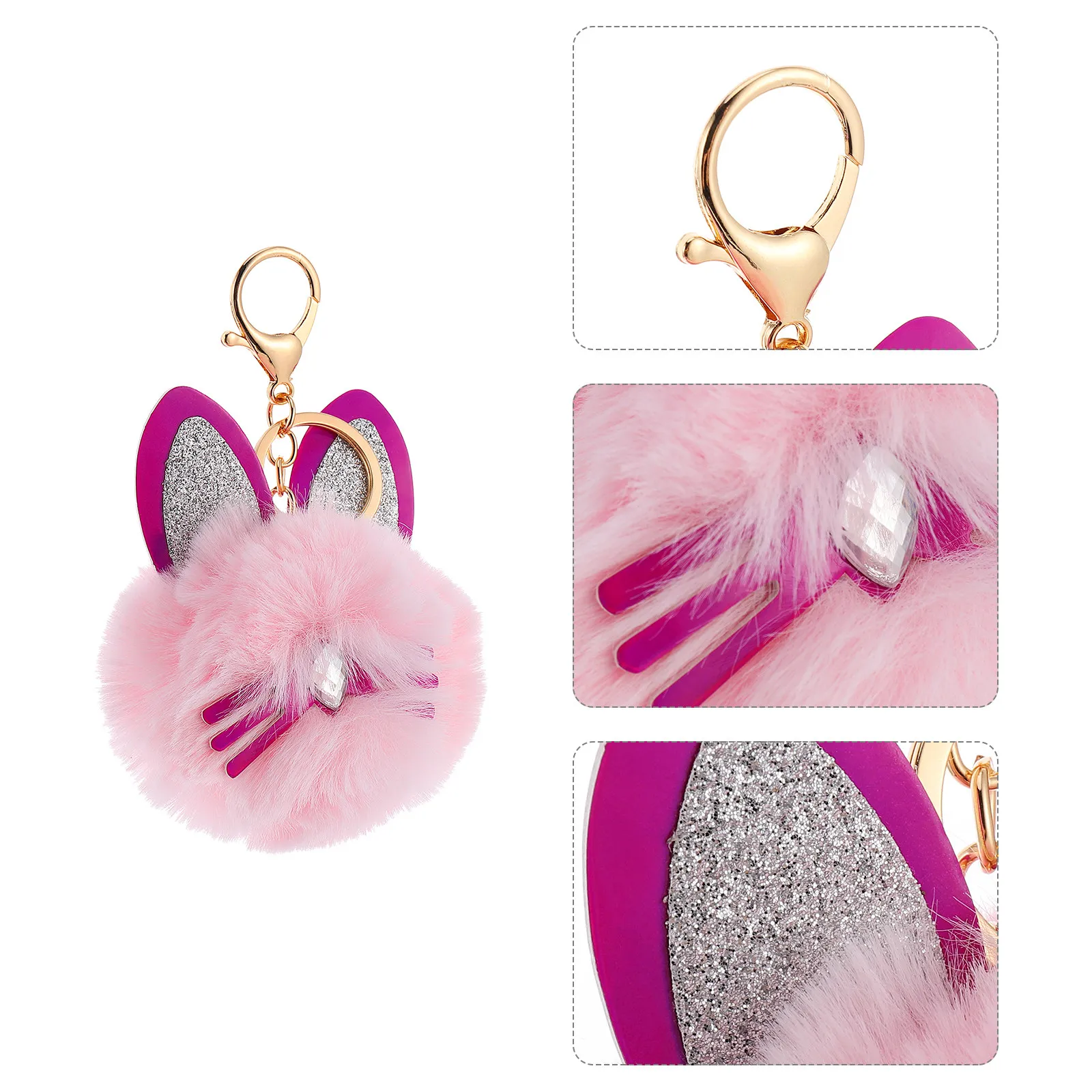 2Pcs Cute Bag Pendant Fashion Decorative Ball Key Ring Charm Accessory for Women Bag Ornament
2Pcs Cute Bag Pendant Fashion Decorative Ball Key Ring Charm Accessory for Women Bag Ornament