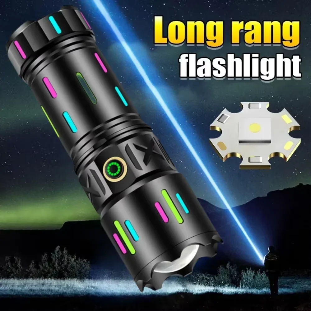 Super Bright White Laser LED Flashlight Zoom Absorbing Film Luminous Zoom Handlamp Camping Fishing Work Lamp
Super Bright White Laser LED Flashlight Zoom Absorbing Film Luminous Zoom Handlamp Camping Fishing Work Lamp