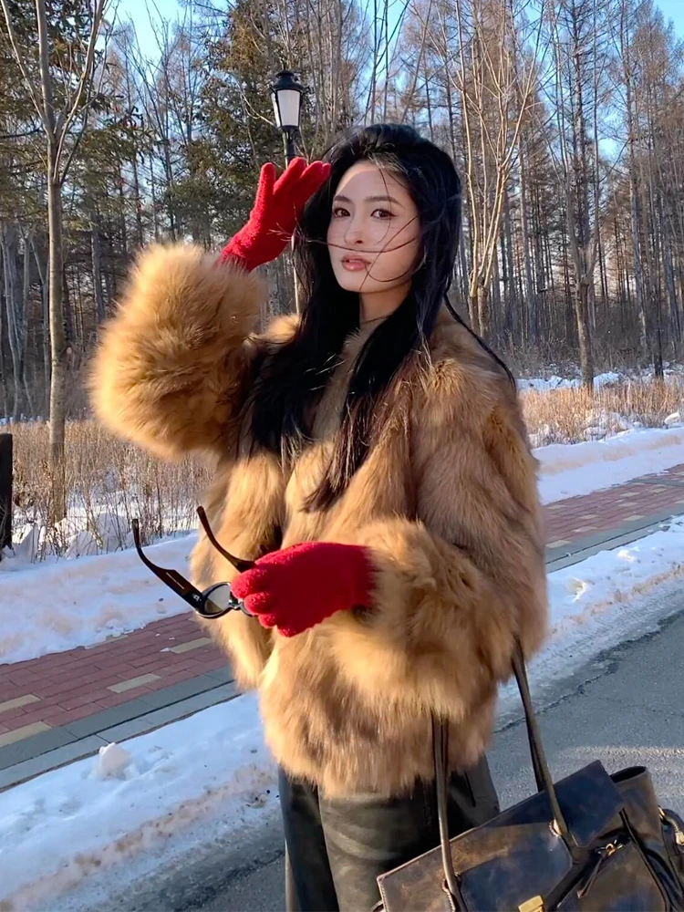 Young Sle 2025 Korean Version Casual Fur adient Dyeing Faux Fur Jaet Women ort Thiened Eco-friendly Winter Top
Young Sle 2025 Korean Version Casual Fur adient Dyeing Faux Fur Jaet Women ort Thiened Eco-friendly Winter Top