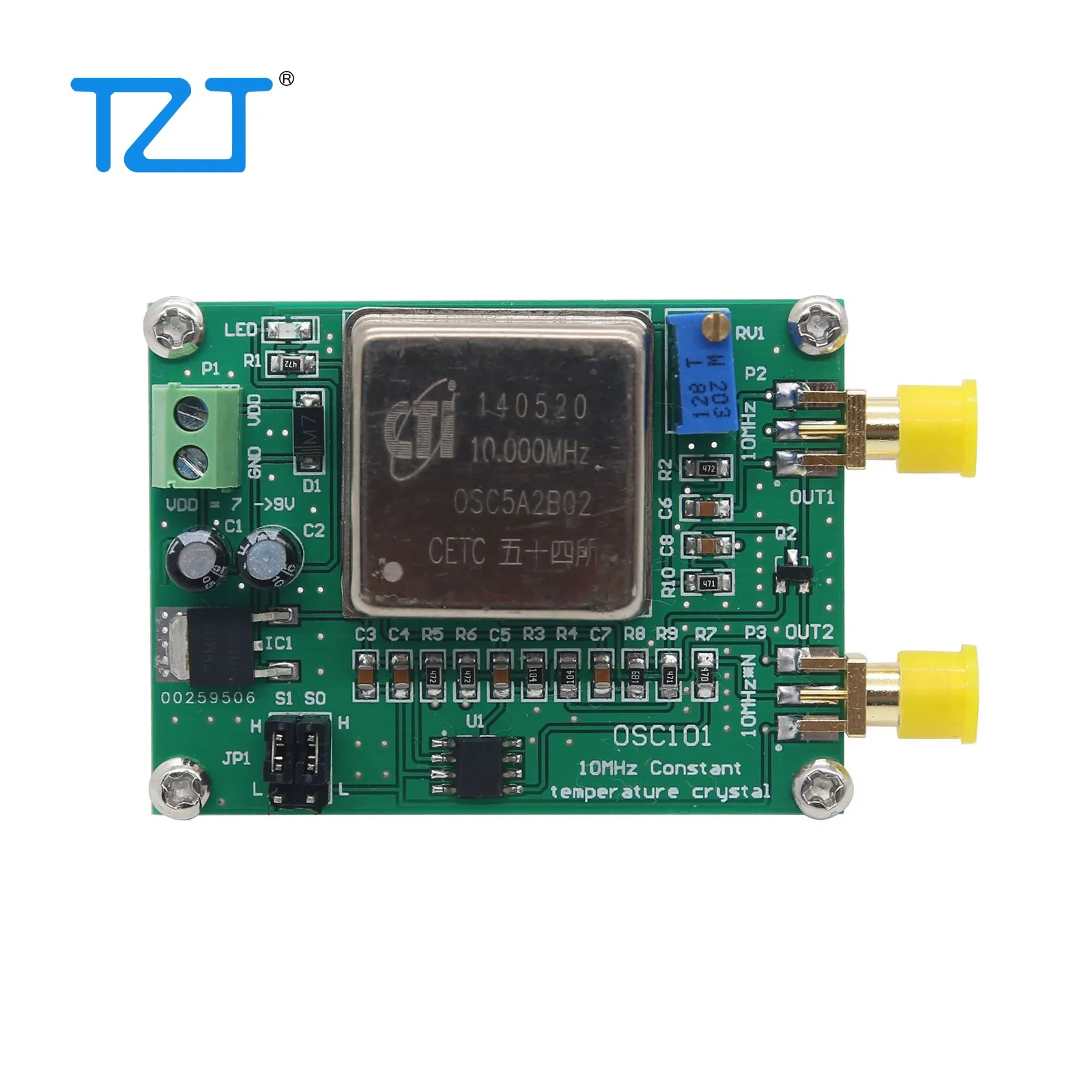 TZT 10MHz OCXO Crystal Oscillator Constant Temperature Crystal Oscillator Module Frequency Reference
TZT 10MHz OCXO Crystal Oscillator Constant Temperature Crystal Oscillator Module Frequency Reference