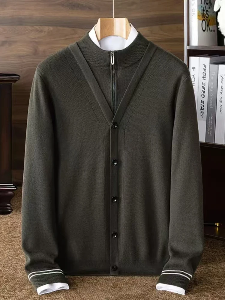 Мужской вязаный свитер с молнией, имитация двухслойности, модный, универсальный, осенне-зимняя новинка, удобный, с длинными рукавами
Мужской вязаный свитер с молнией, имитация двухслойности, модный, универсальный, осенне-зимняя новинка, удобный, с длинными рукавами
