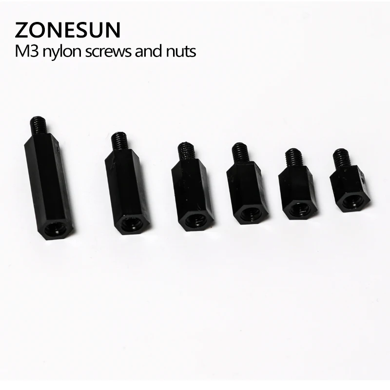 ZONESUN A96 180Pcs M3 Nylon Black M-F Hex Spacers Screw Nut Assortment Kit Stand off Set Box
ZONESUN A96 180Pcs M3 Nylon Black M-F Hex Spacers Screw Nut Assortment Kit Stand off Set Box