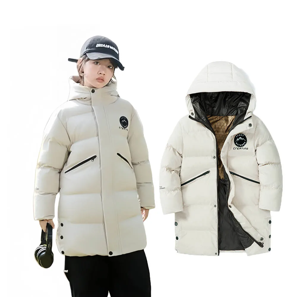 Бежевое зимнее плотное теплое хлопковое пуховое длинное пальто для мальчиков и девочек, детская ветрозащитная верхняя одежда с подкладкой для подростков, детская уличная одежда, От 6 до 18 лет
Бежевое зимнее плотное теплое хлопковое пуховое длинное пальто для мальчиков и девочек, детская ветрозащитная верхняя одежда с подкладкой для подростков, детская уличная одежда, От 6 до 18 лет